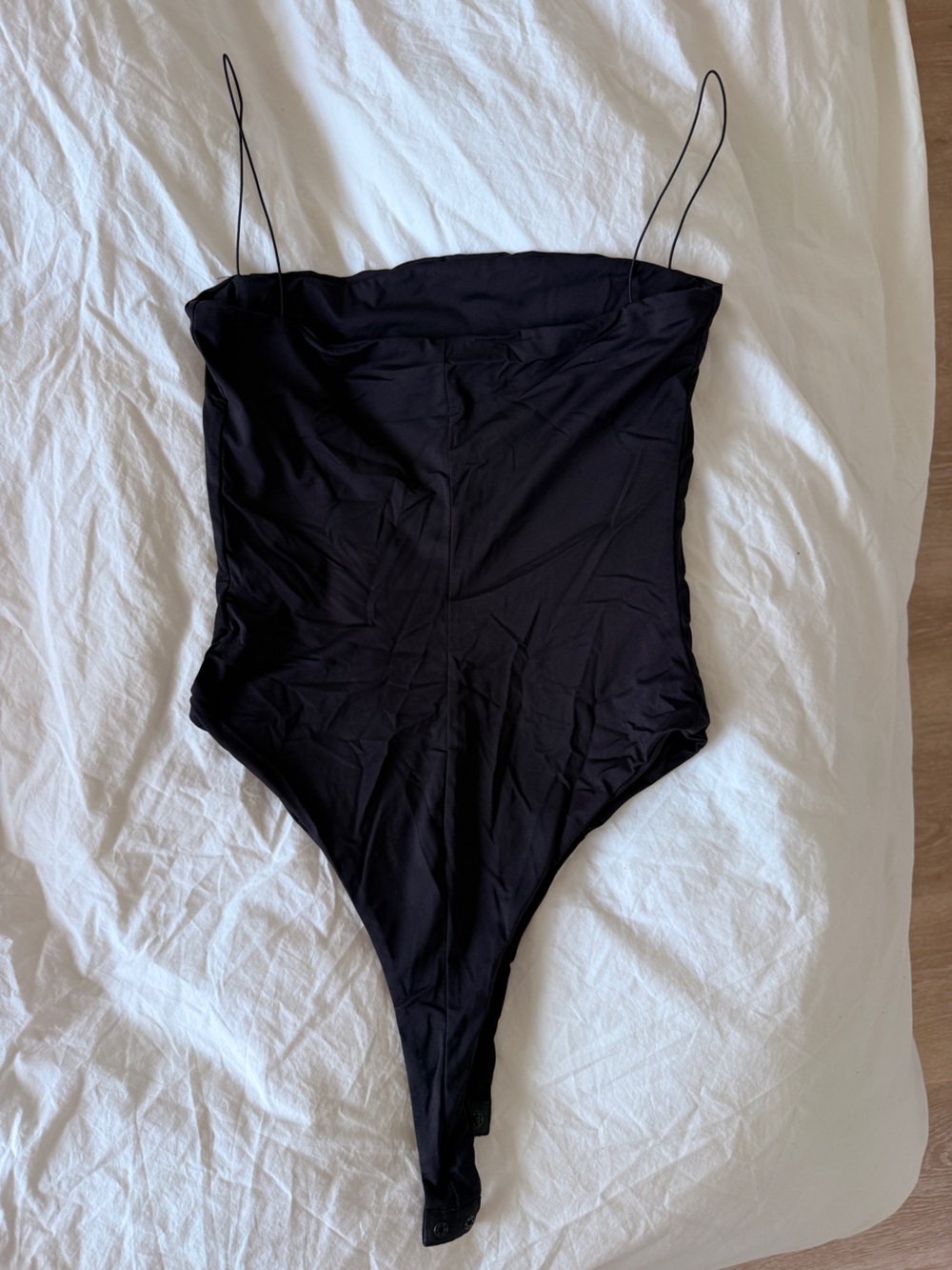 Meshki Black spaghetti strap bodysuit